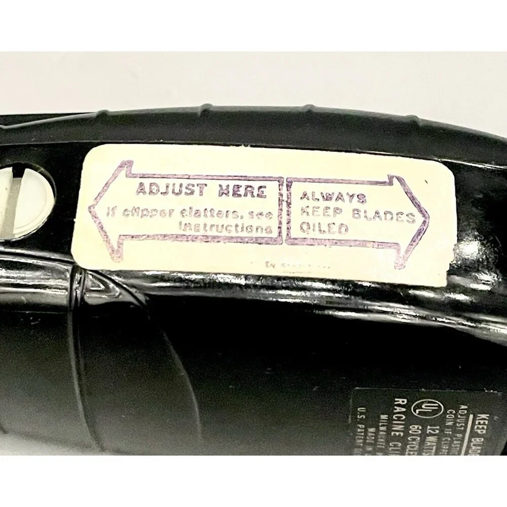 Vintage 1950s Raycine Clipper Gold Label 600 w/ Instructions Warranty Box Barber